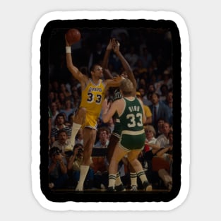 Kareem Abdul Jabbar vs Larry Bird NBA Finals 1985 Sticker